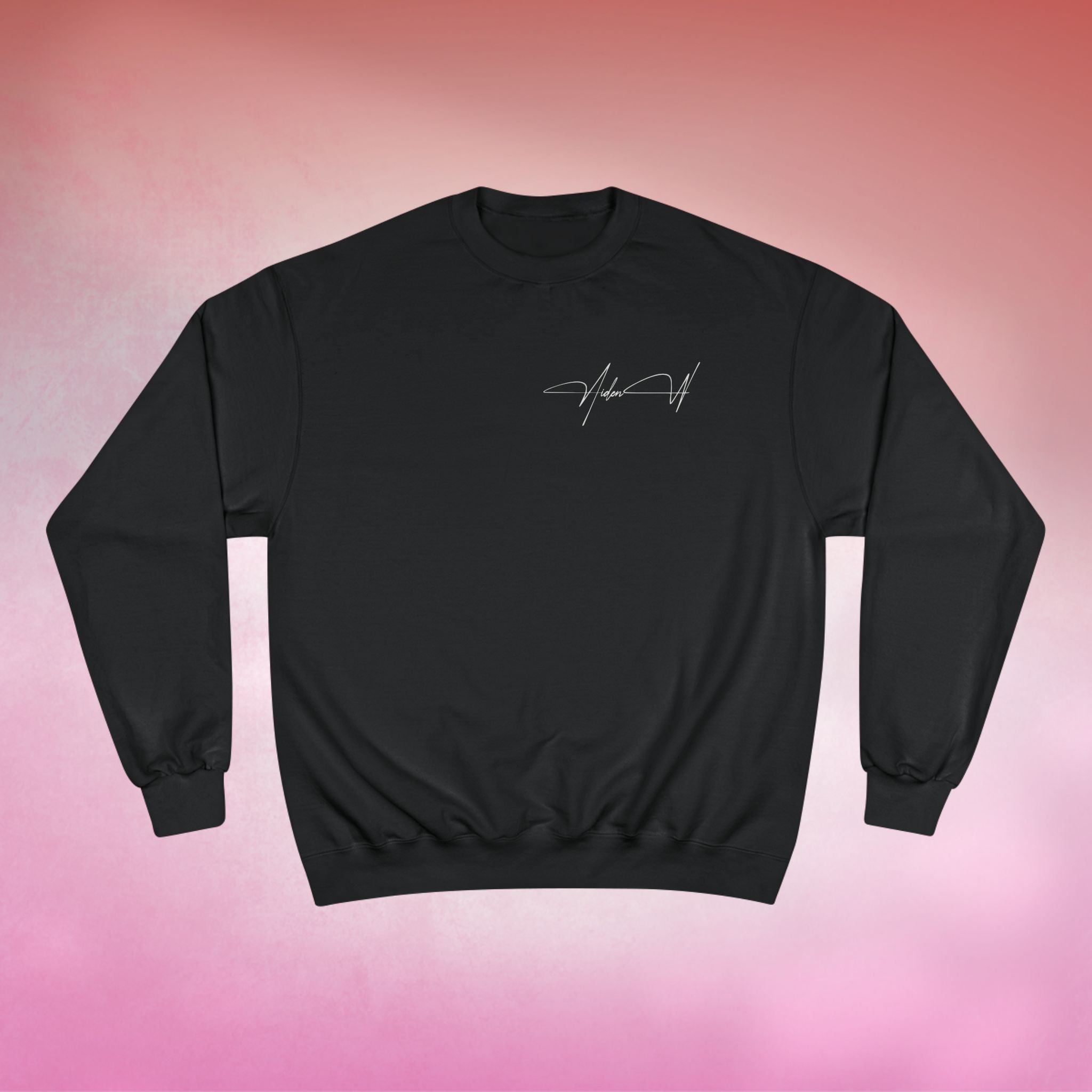 Champion Sweatshirt | ‘Aiden W Photo’ Signature Logo Crewneck – Valentine’s Drop