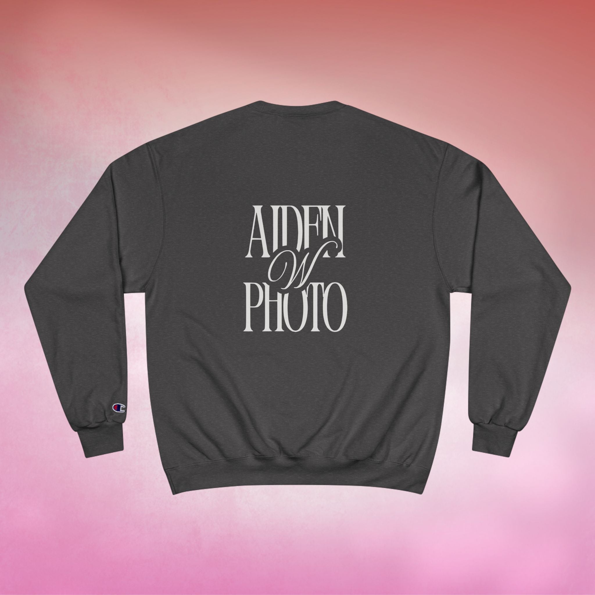 Champion Sweatshirt | ‘Aiden W Photo’ Signature Logo Crewneck – Valentine’s Drop