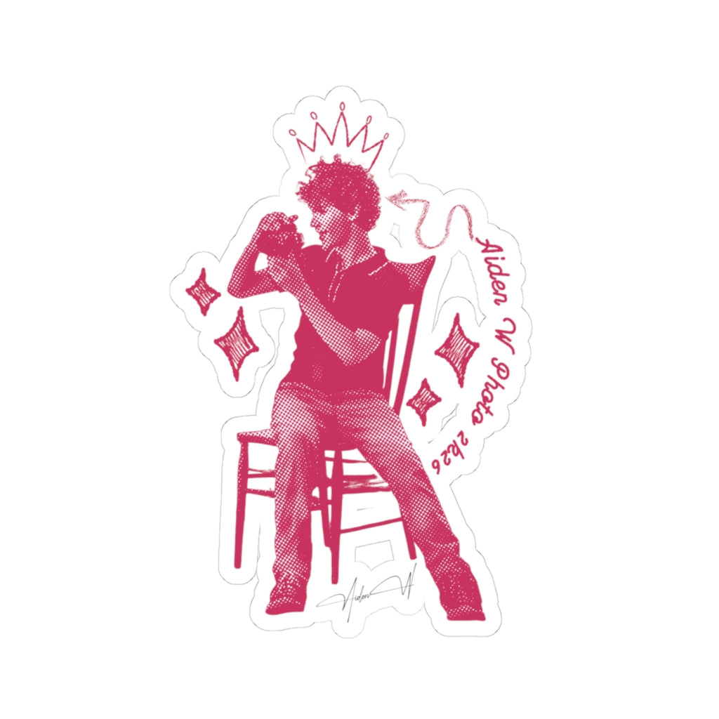 Vintage Mic Singer Kiss-Cut Sticker — Retro Musician Laptop Decal