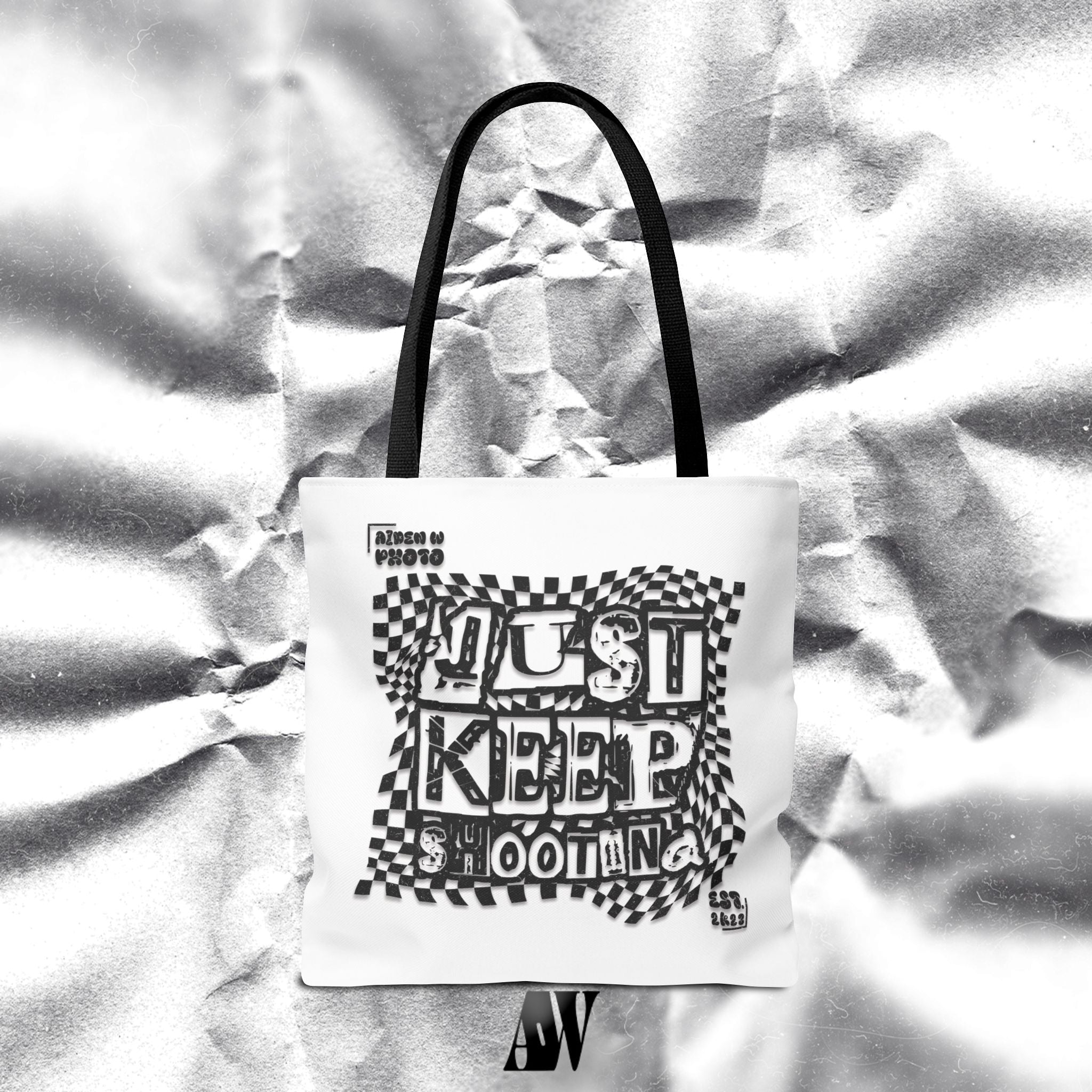 "Just Keep Shooting" Tote Bag