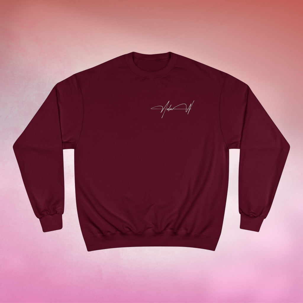 Champion Sweatshirt | ‘Aiden W Photo’ Signature Logo Crewneck – Valentine’s Drop