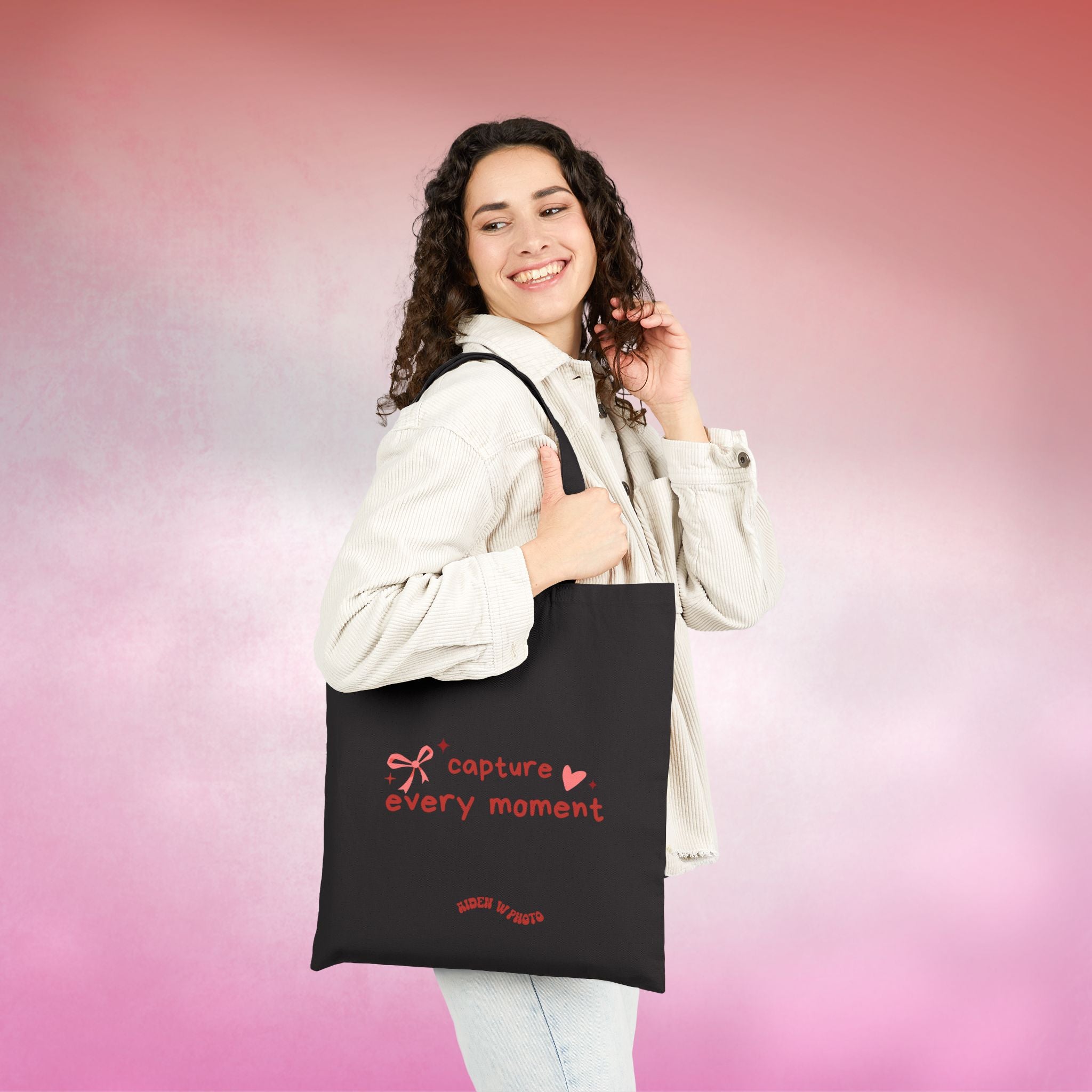 “Capture Every Moment” Tote Bag | Valentine’s Drop – AW Merch