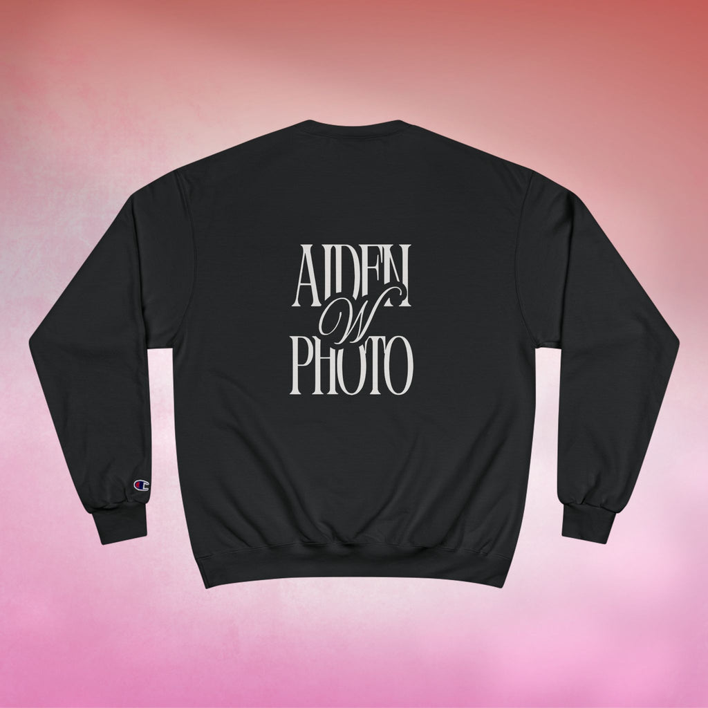 Champion Sweatshirt | ‘Aiden W Photo’ Signature Logo Crewneck – Valentine’s Drop