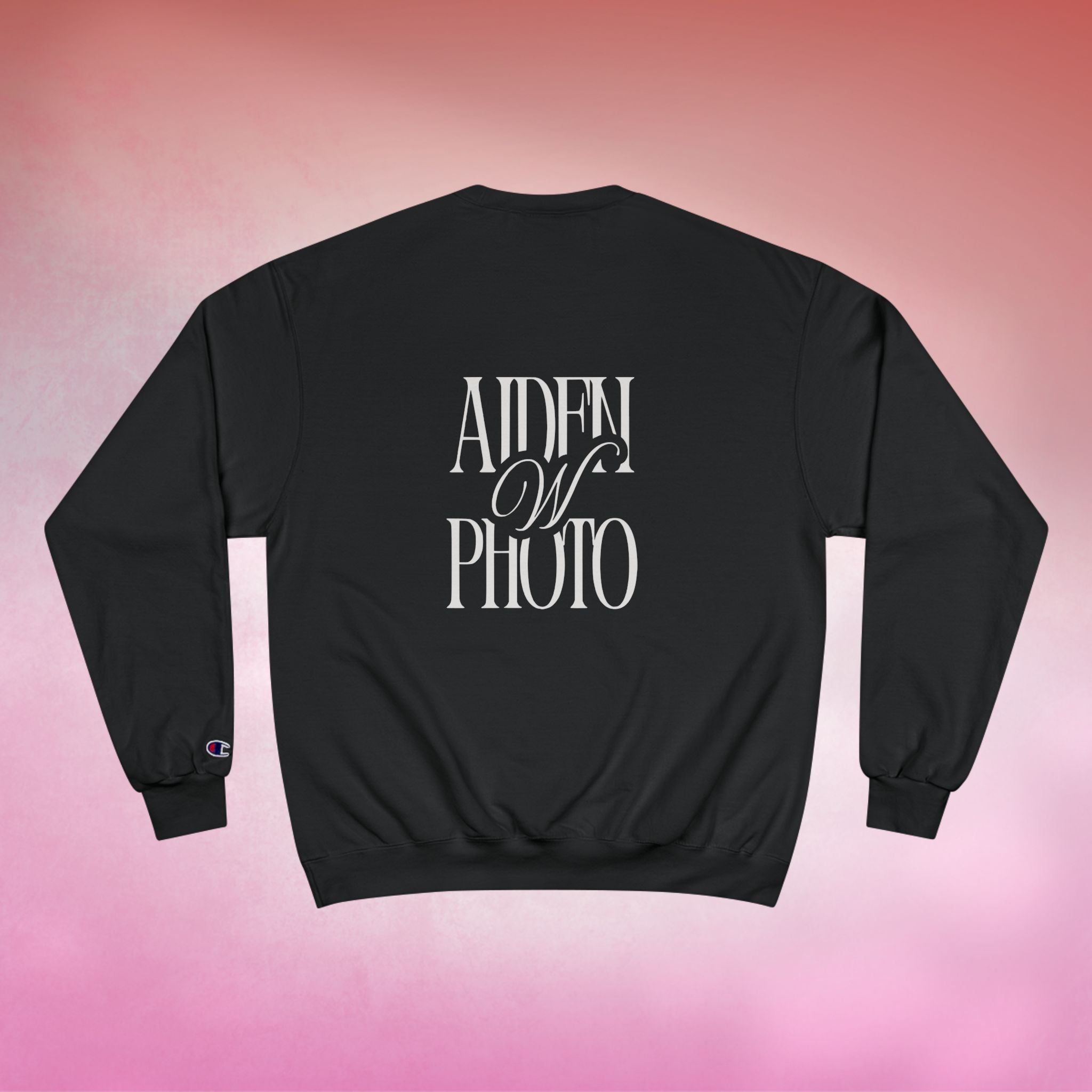 Champion Sweatshirt | ‘Aiden W Photo’ Signature Logo Crewneck – Valentine’s Drop