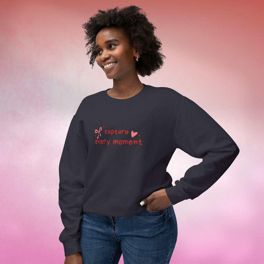 "Capture Every Moment" Crewneck - Valentine's Drop